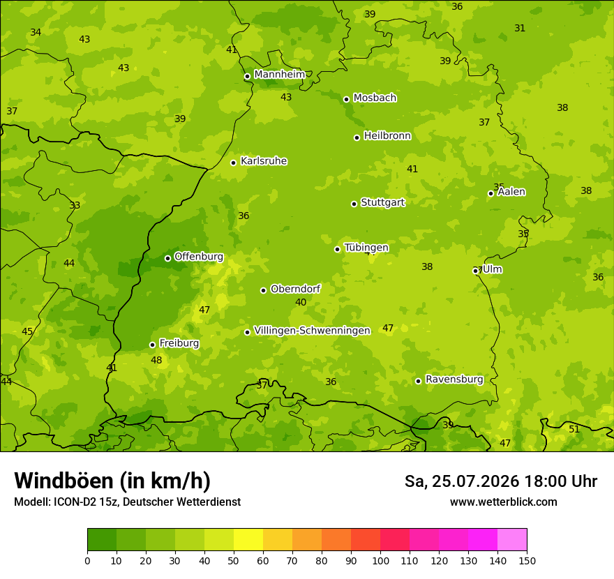 Maximale Windböen