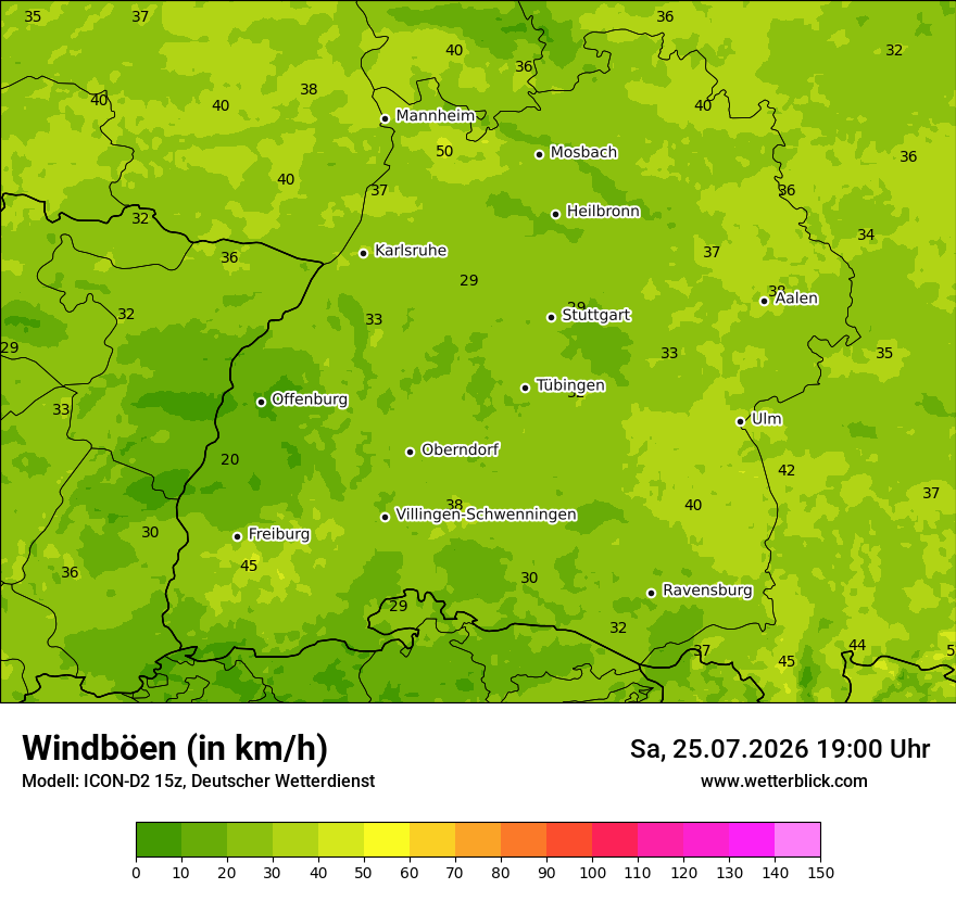 Maximale Windböen