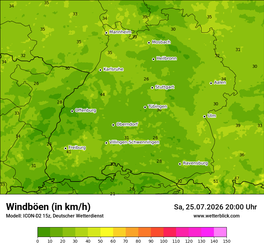 Maximale Windböen