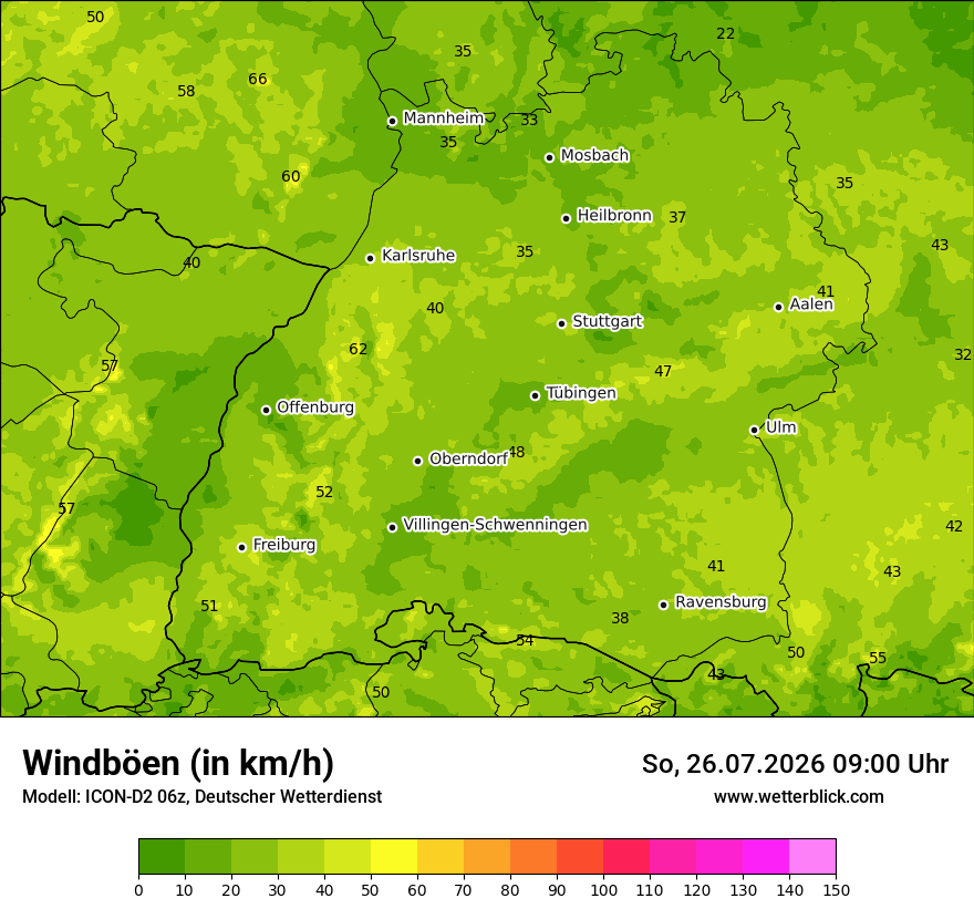 Maximale Windböen