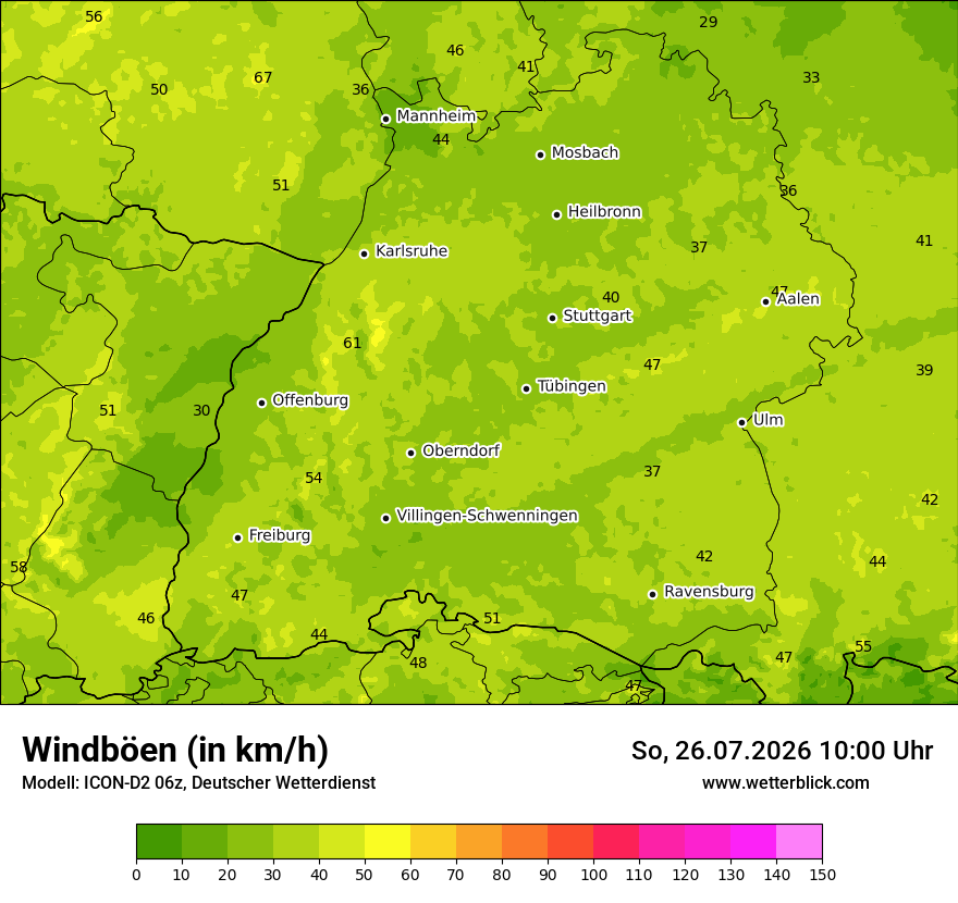 Maximale Windböen