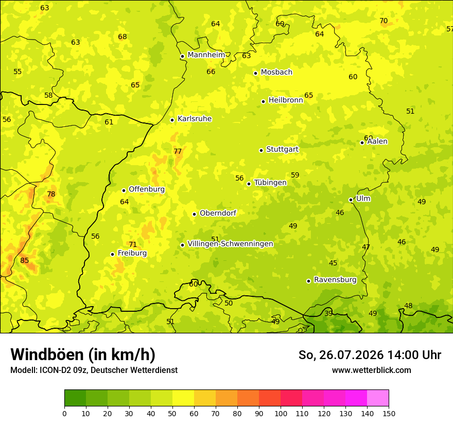 Maximale Windböen