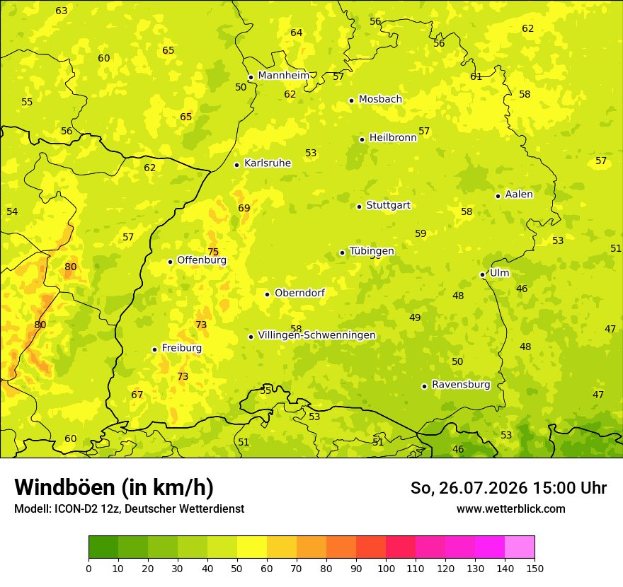Maximale Windböen