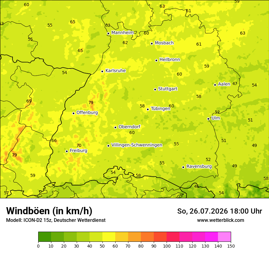 Maximale Windböen