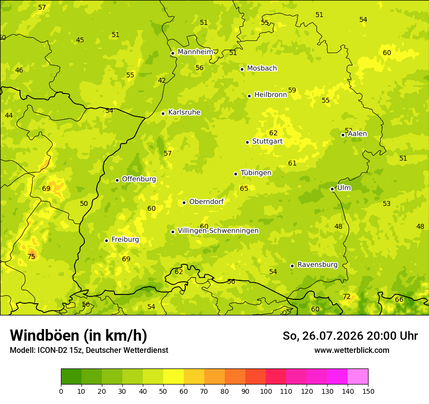 Maximale Windböen