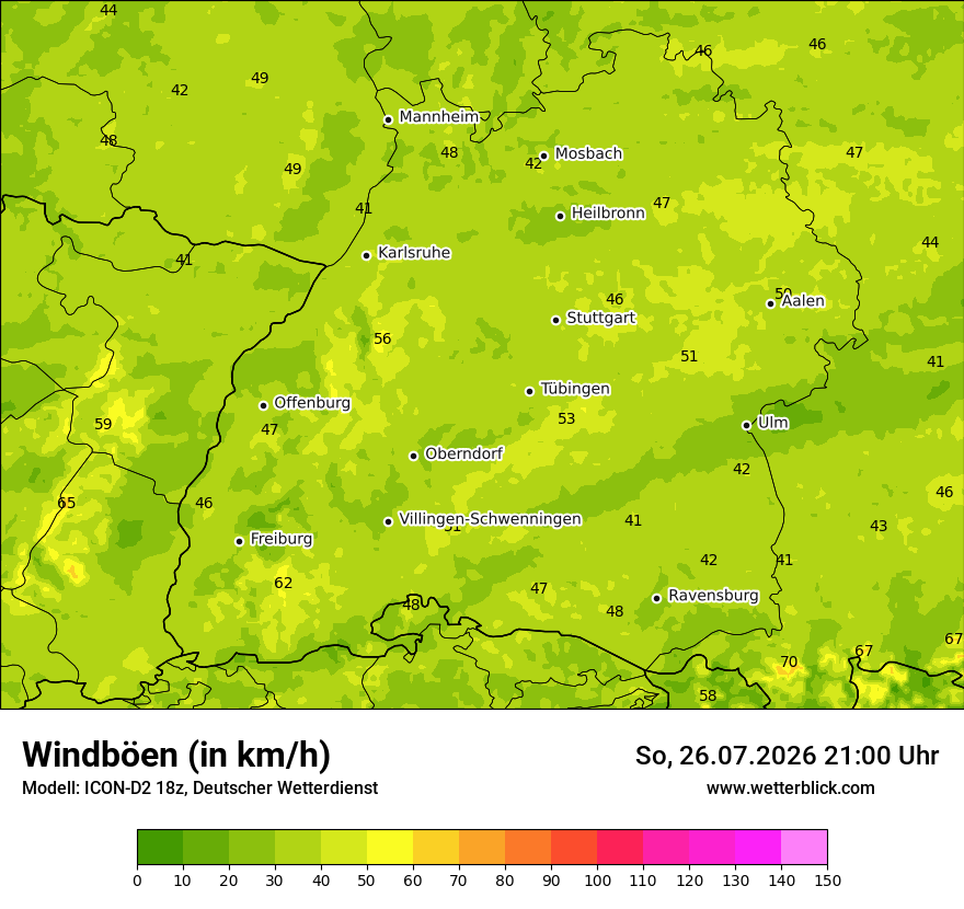 Maximale Windböen