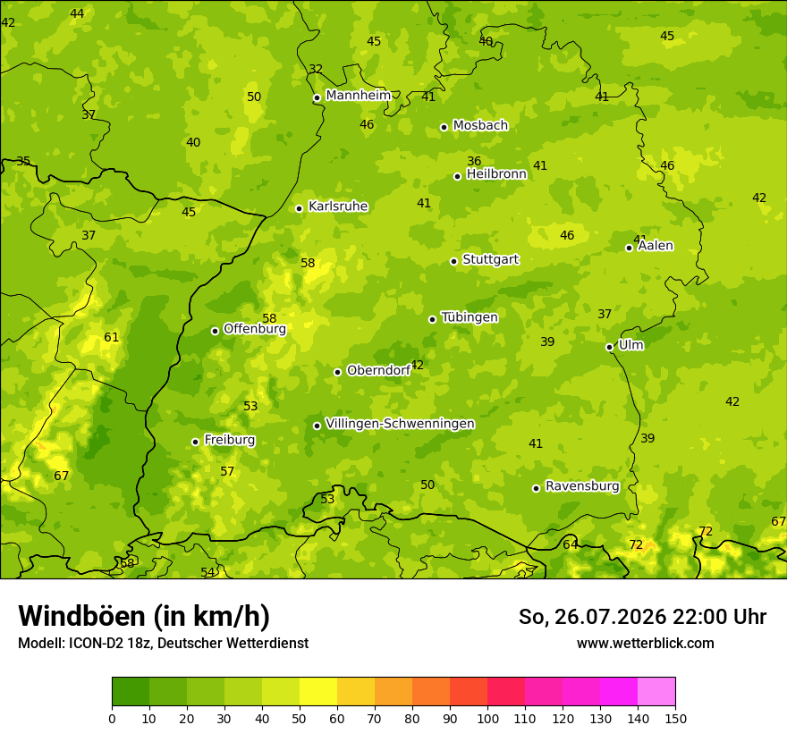 Maximale Windböen