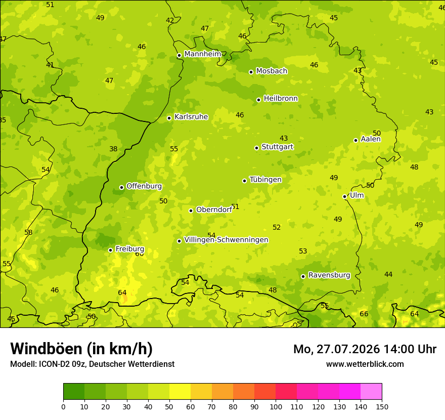 Maximale Windböen