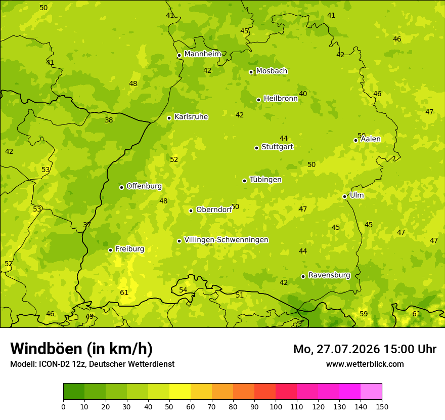 Maximale Windböen