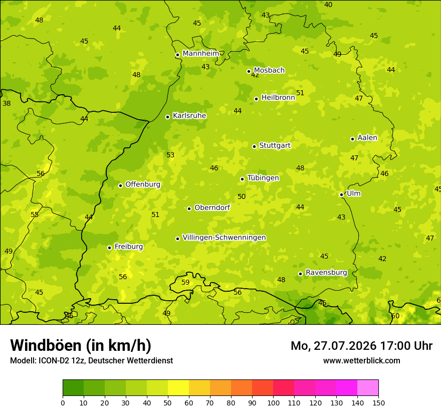 Maximale Windböen