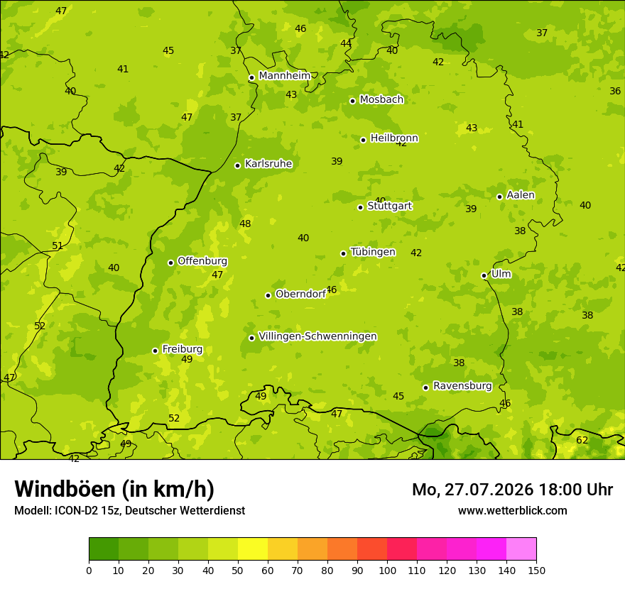 Maximale Windböen