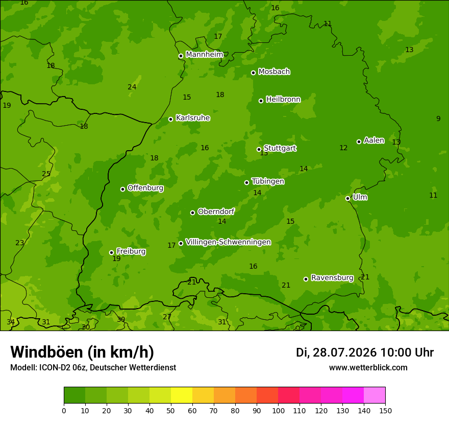 Maximale Windböen