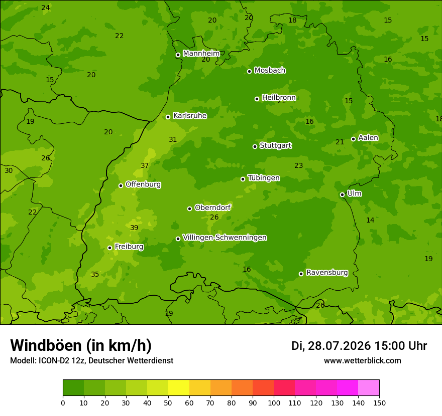 Maximale Windböen