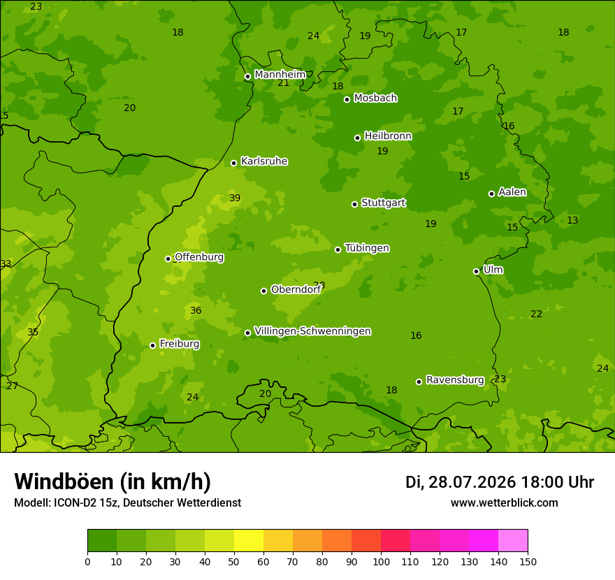Maximale Windböen