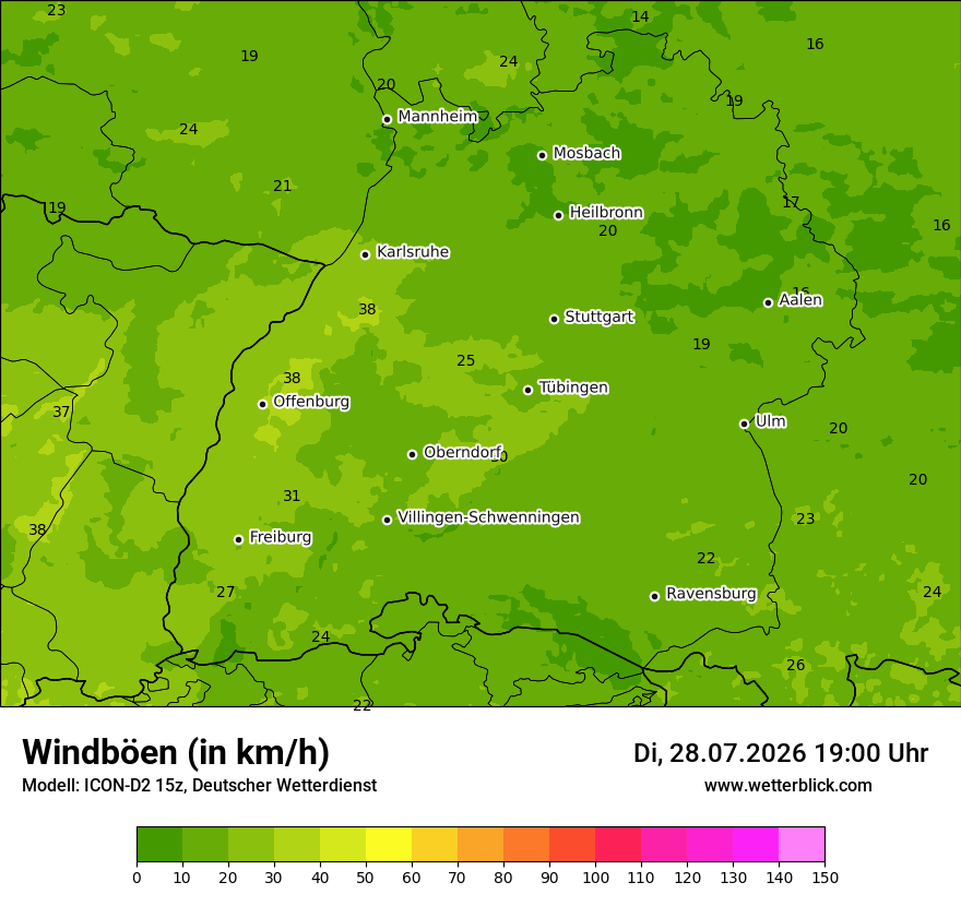 Maximale Windböen