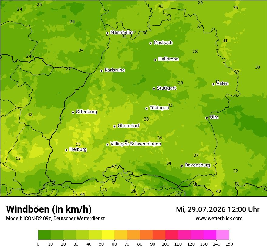Maximale Windböen