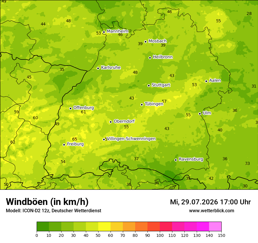 Maximale Windböen