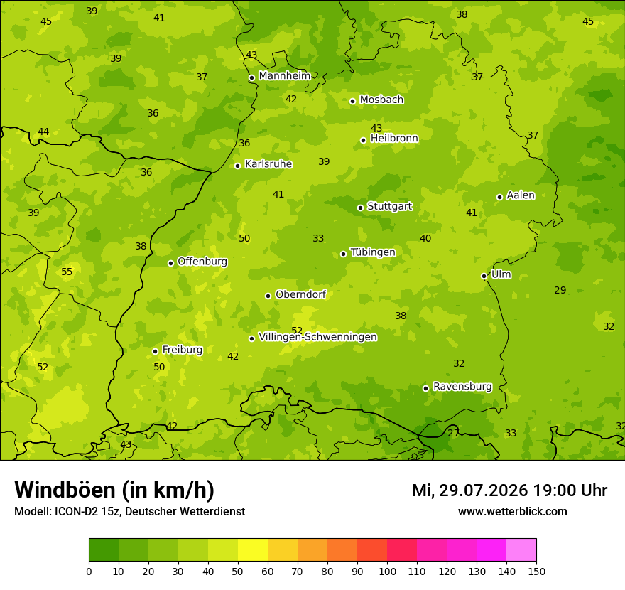 Maximale Windböen