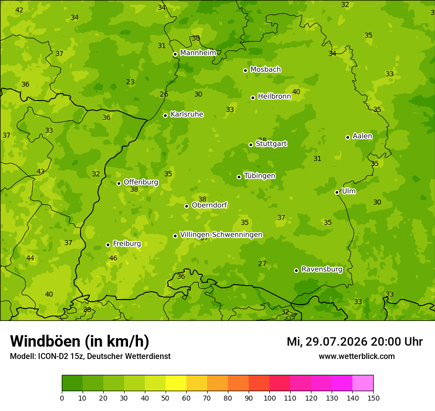 Maximale Windböen