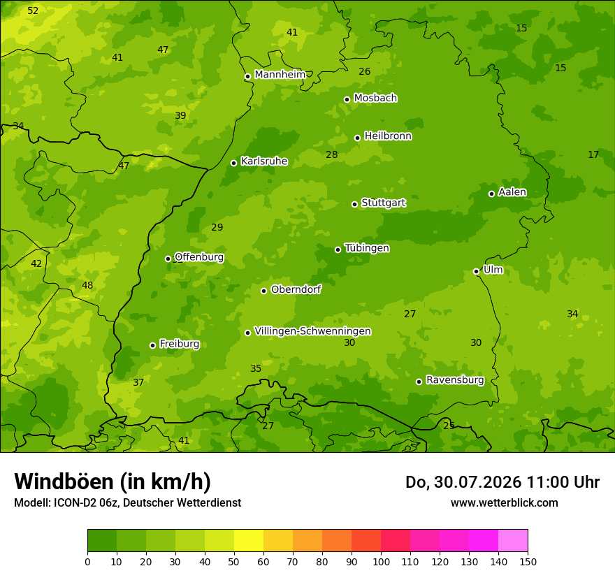 Maximale Windböen