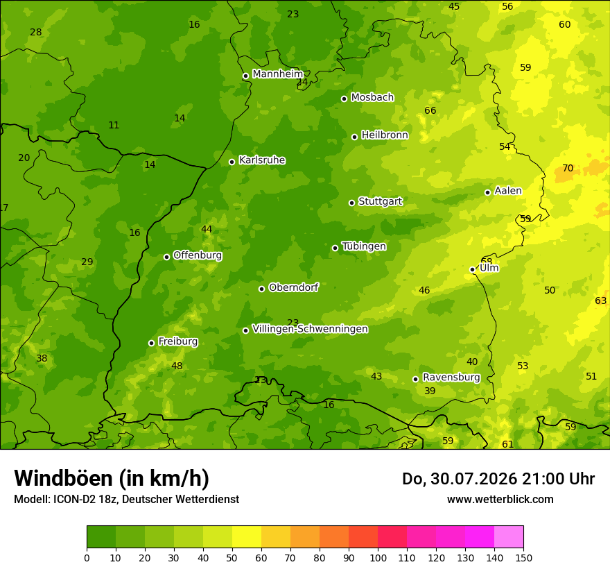 Maximale Windböen