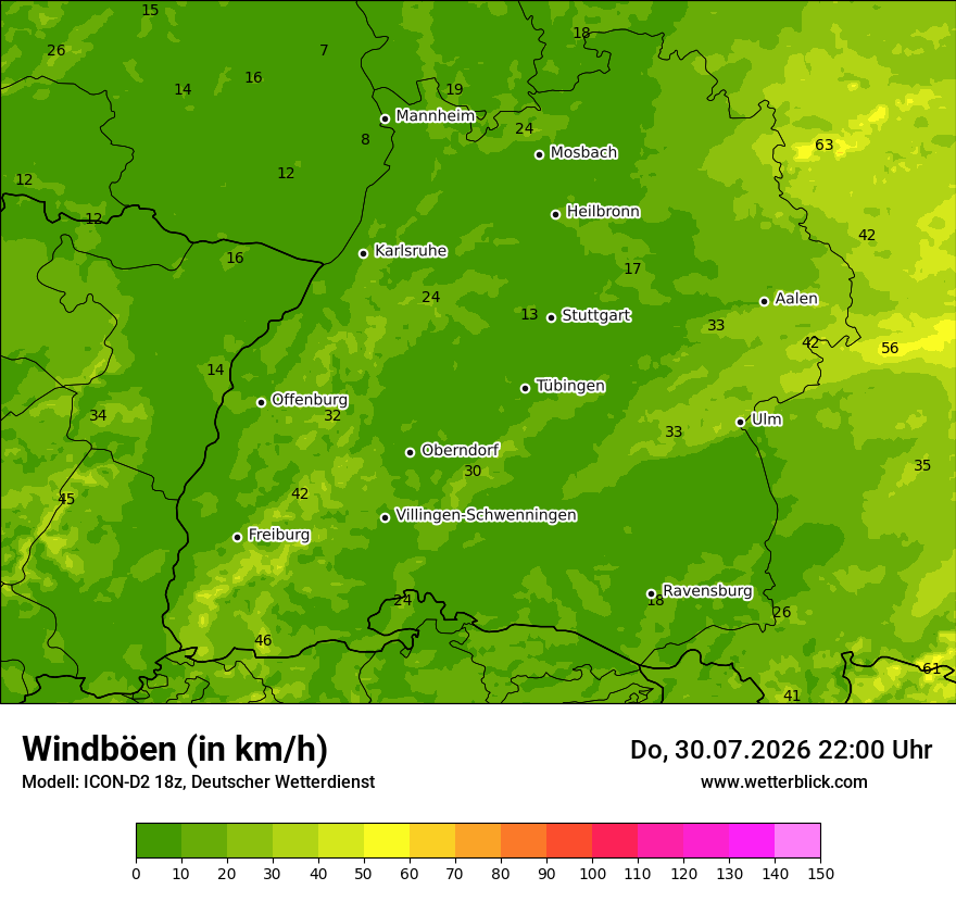 Maximale Windböen