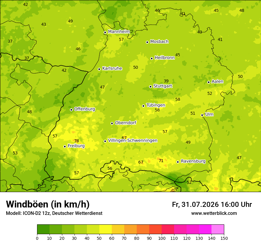 Maximale Windböen