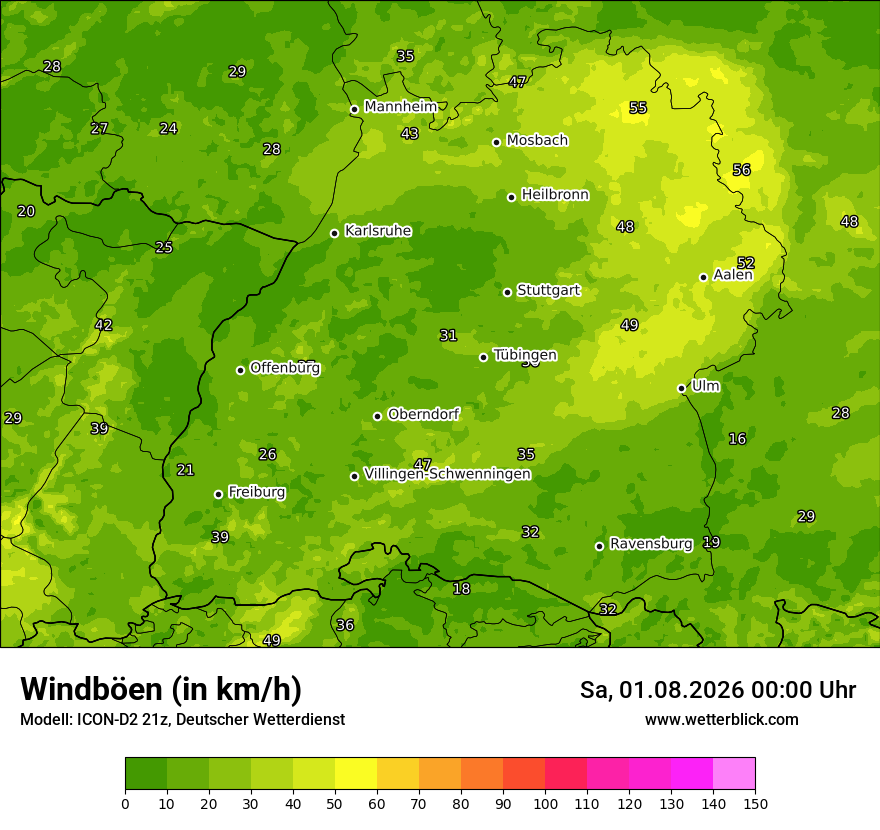 Maximale Windböen