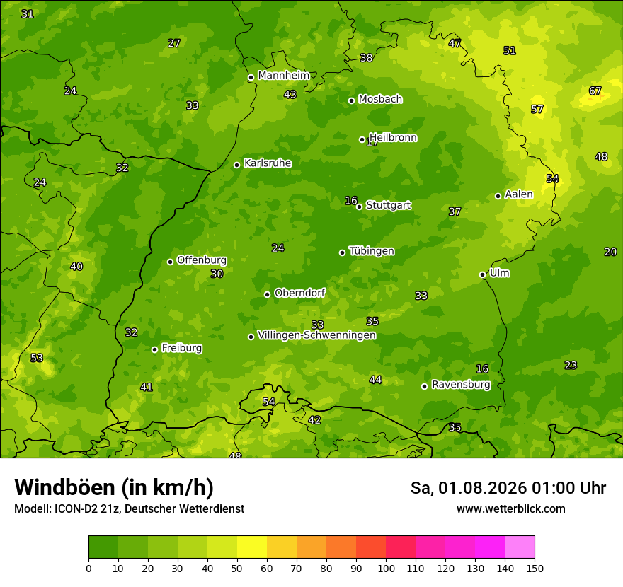 Maximale Windböen