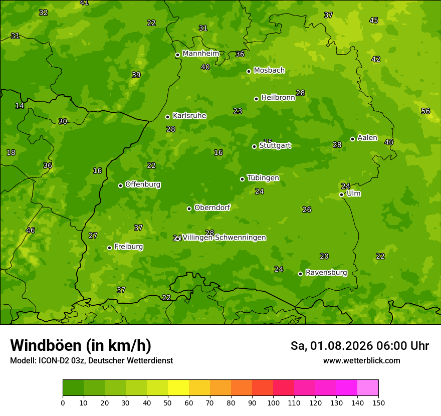 Maximale Windböen
