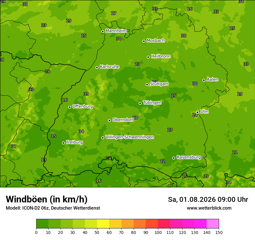 Maximale Windböen