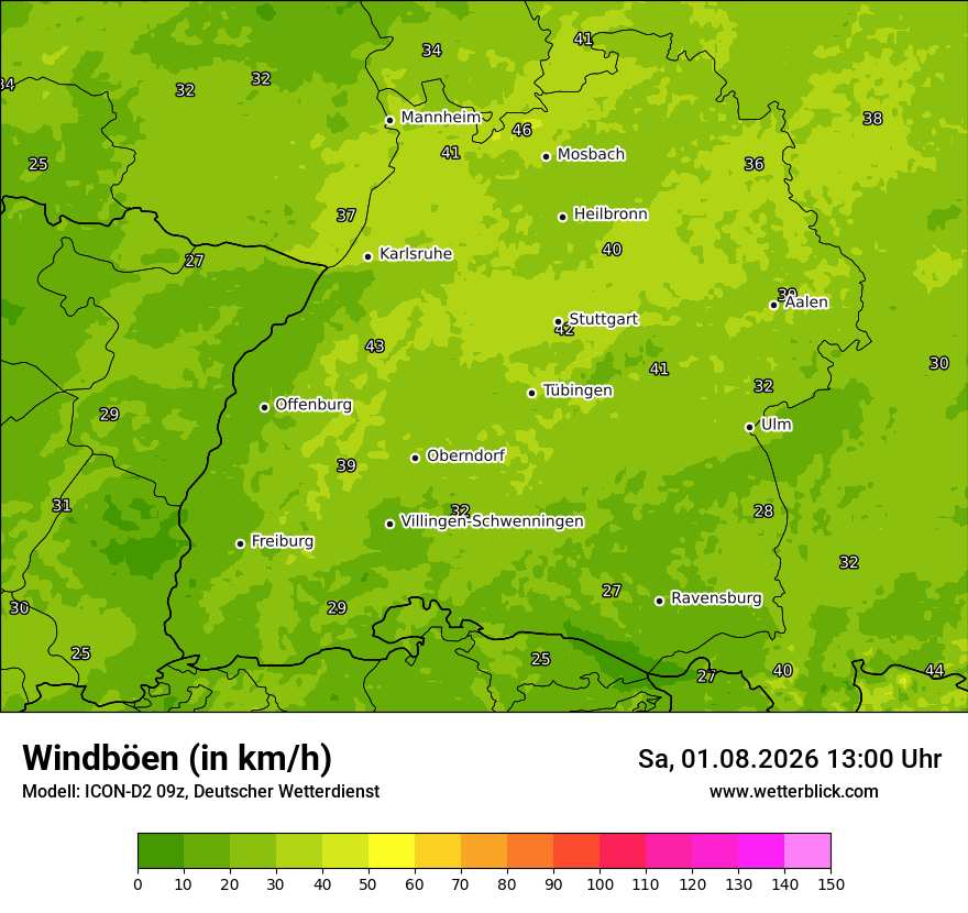 Maximale Windböen