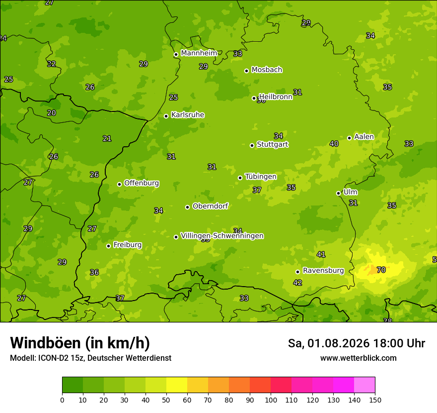 Maximale Windböen
