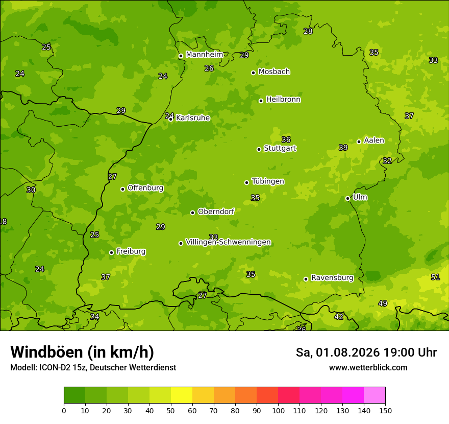Maximale Windböen