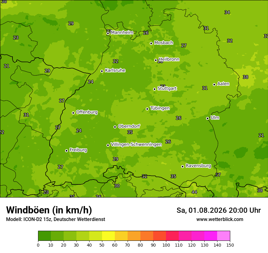Maximale Windböen