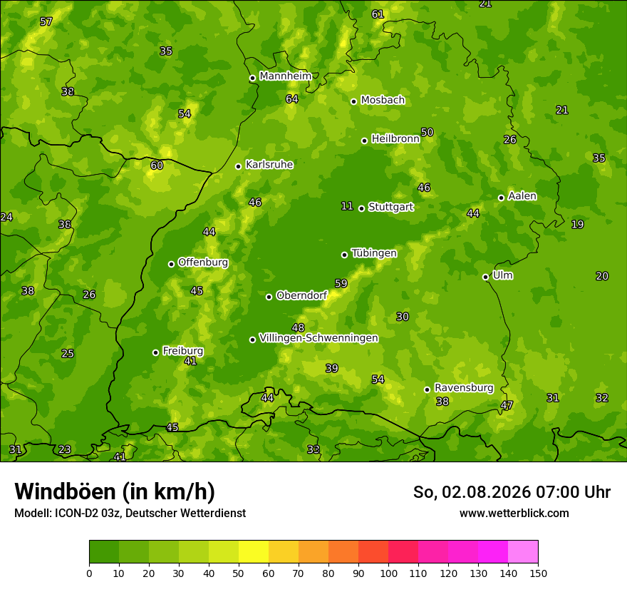 Maximale Windböen