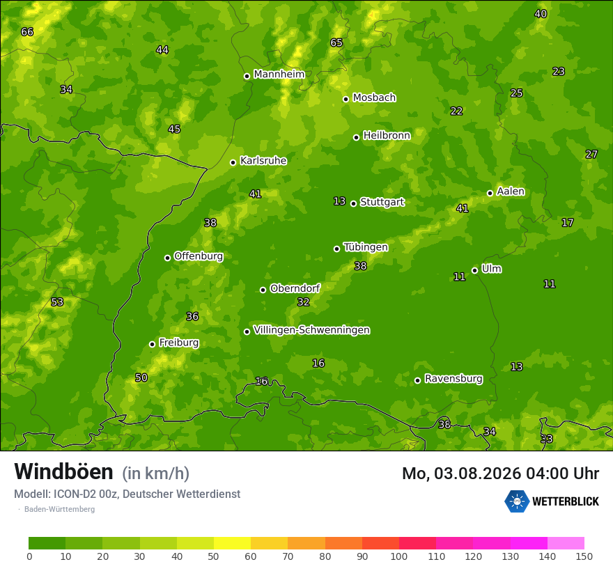 Maximale Windböen