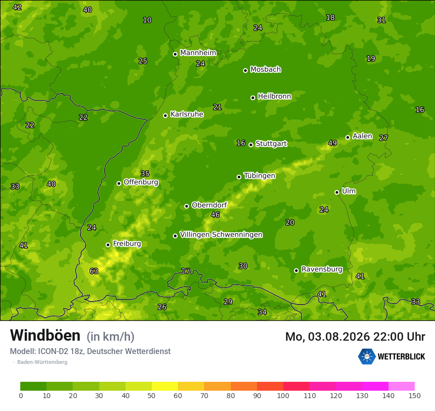 Maximale Windböen