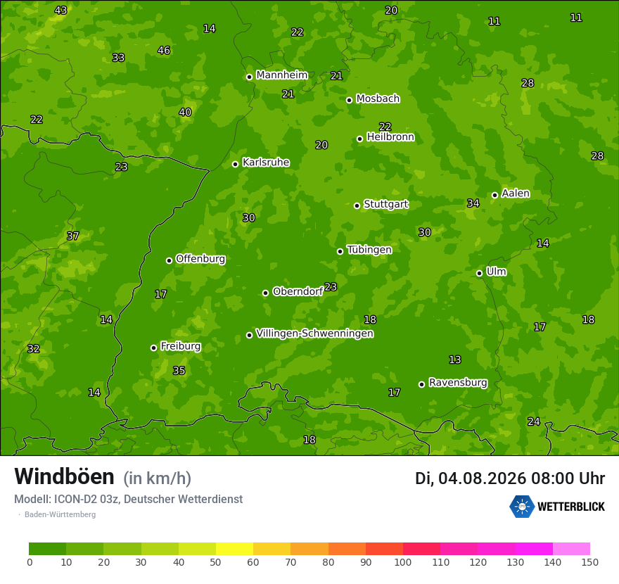 Maximale Windböen
