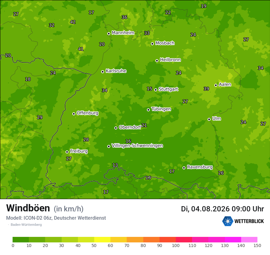 Maximale Windböen