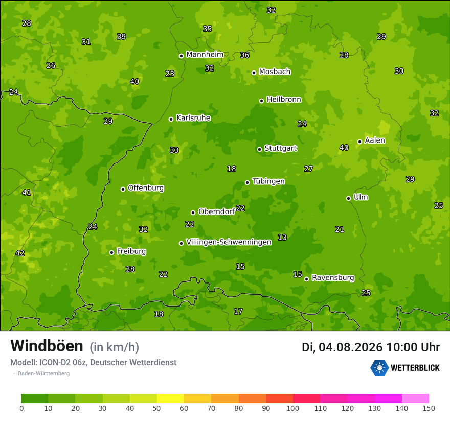 Maximale Windböen