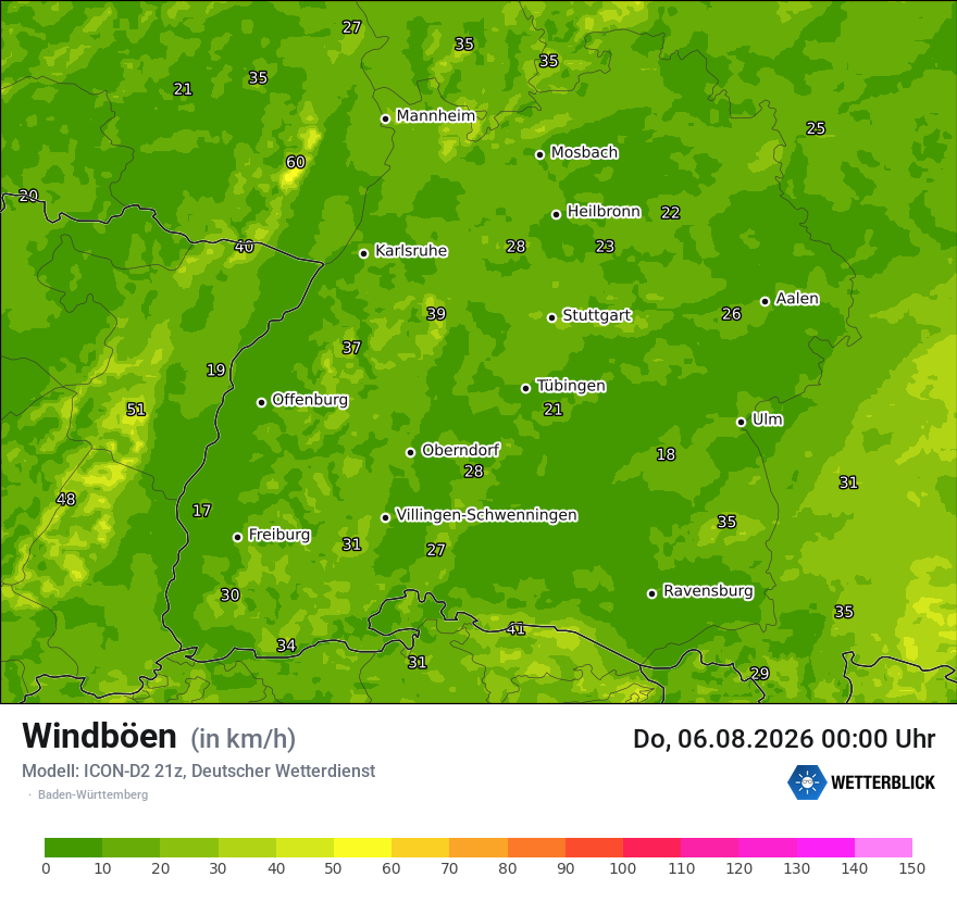 Maximale Windböen