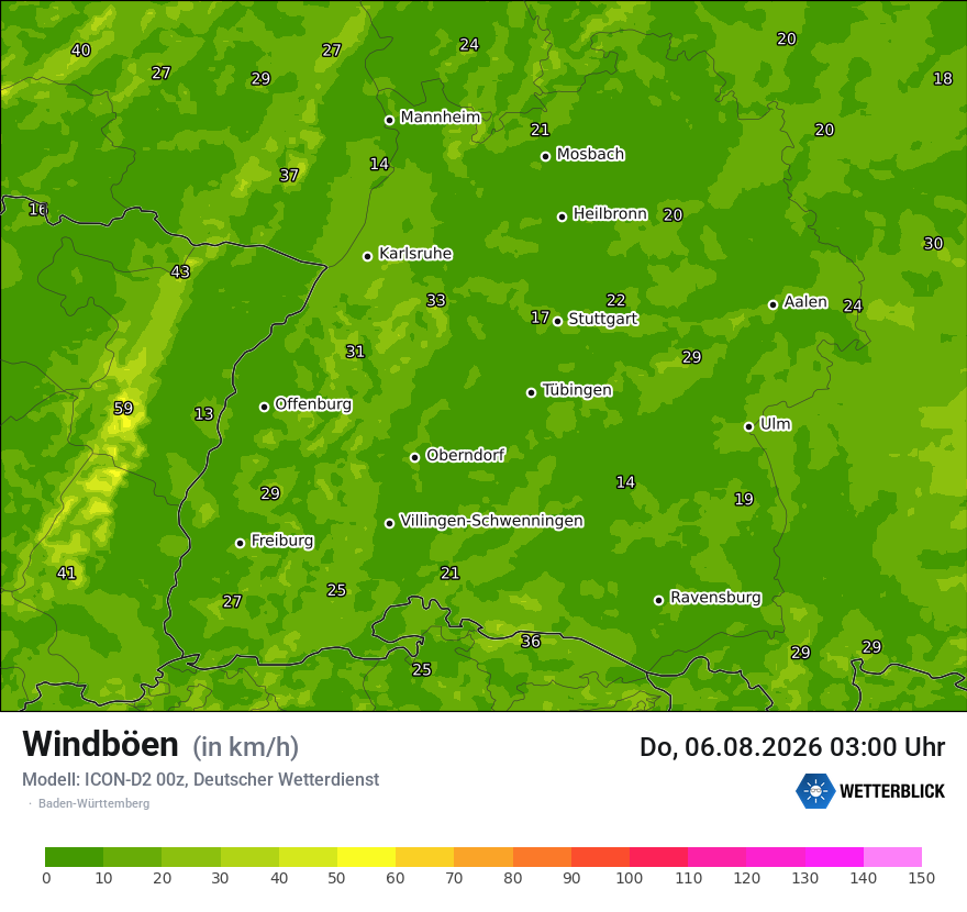 Maximale Windböen