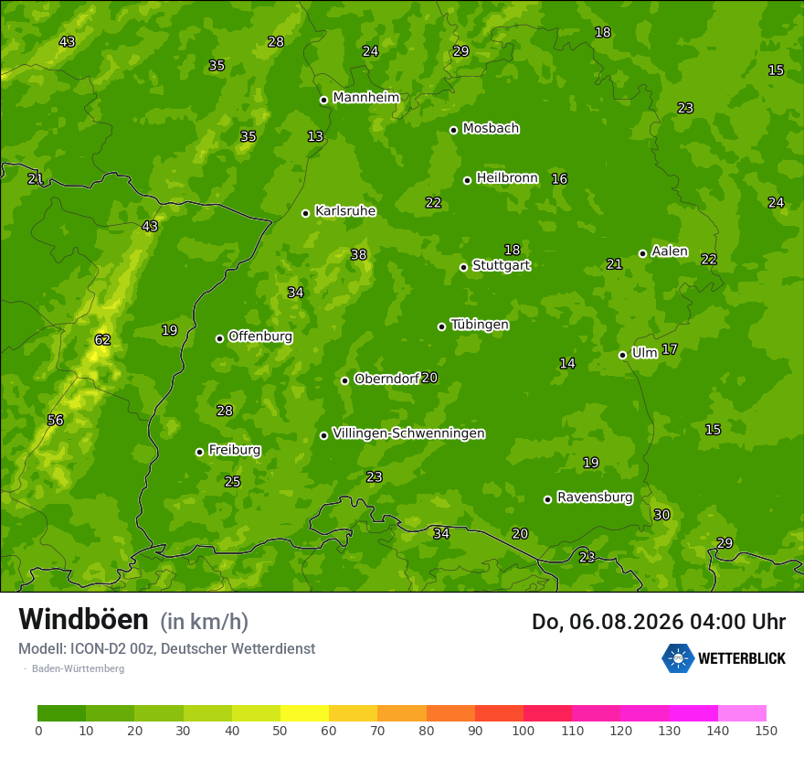 Maximale Windböen