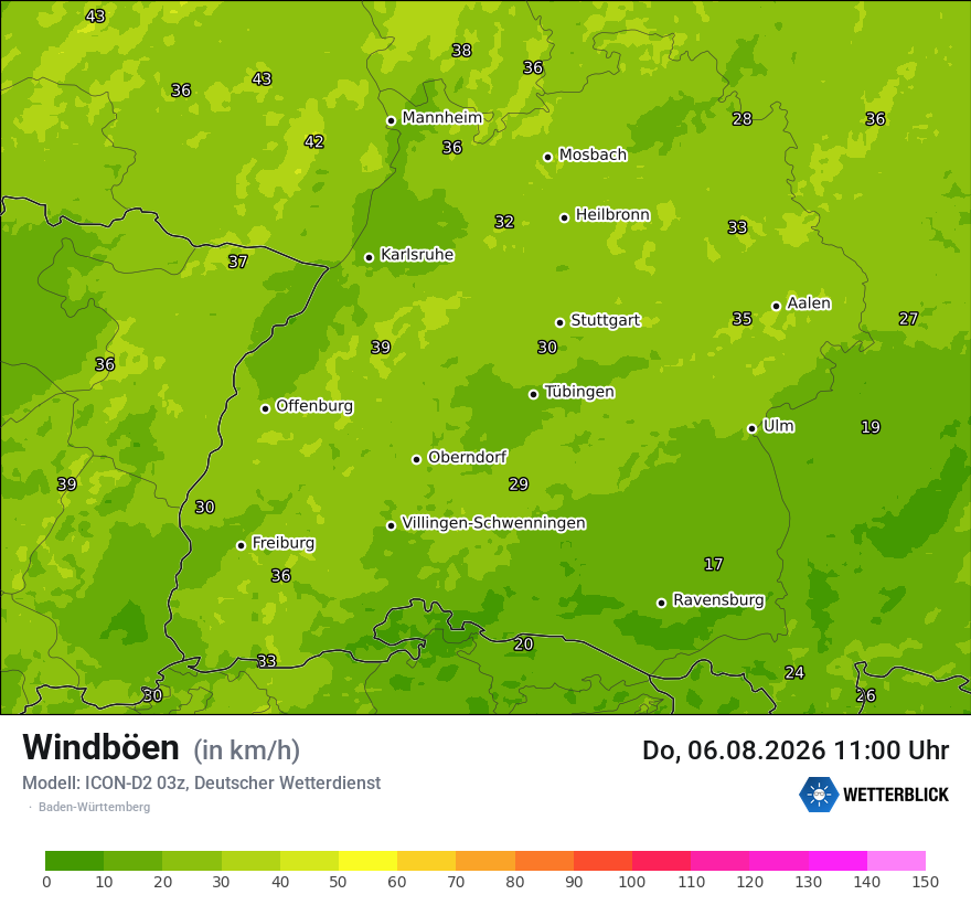 Maximale Windböen