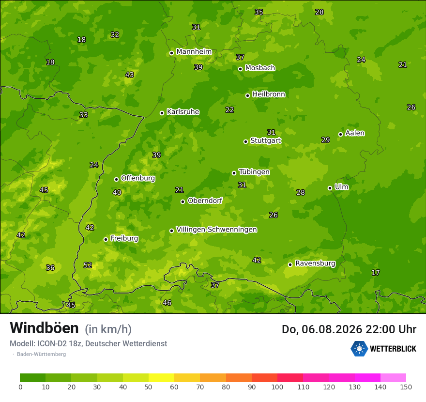 Maximale Windböen