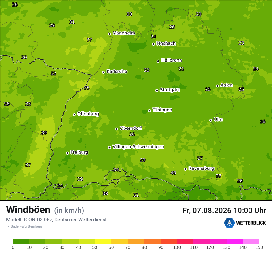 Maximale Windböen