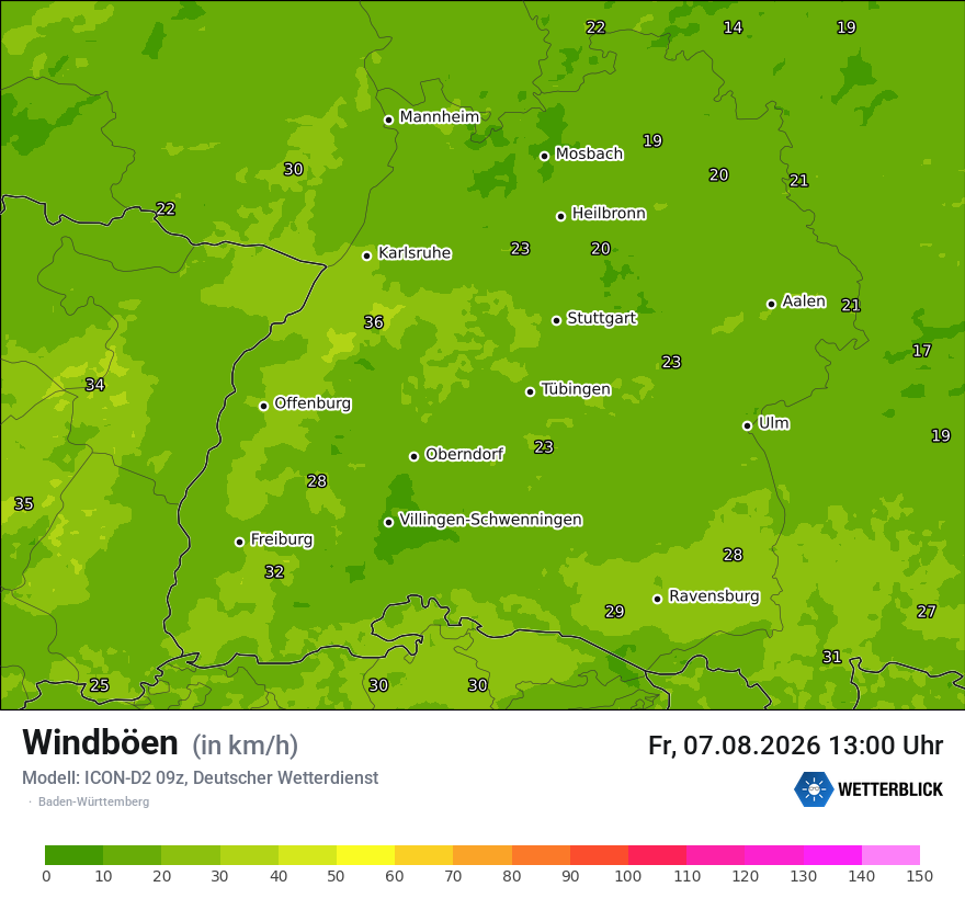 Maximale Windböen