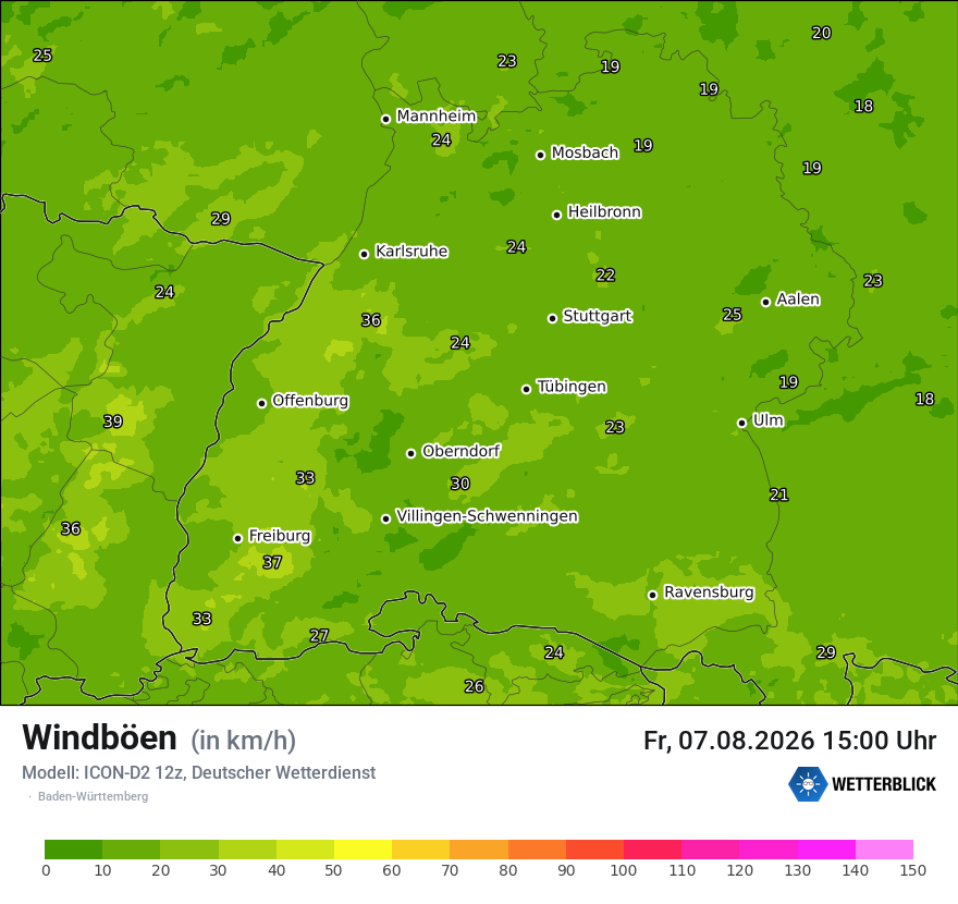 Maximale Windböen