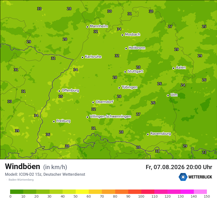 Maximale Windböen